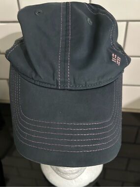 Columbia Navy Cap with Pink Stitching